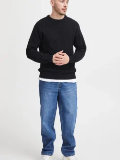 Solid Herren Rundhalspullover - SDGorell in schwarz
