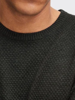 Solid Herren Rundhalspullover - SDKarl in grau