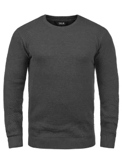 Solid Herren Rundhalspullover - SDKarl in grau