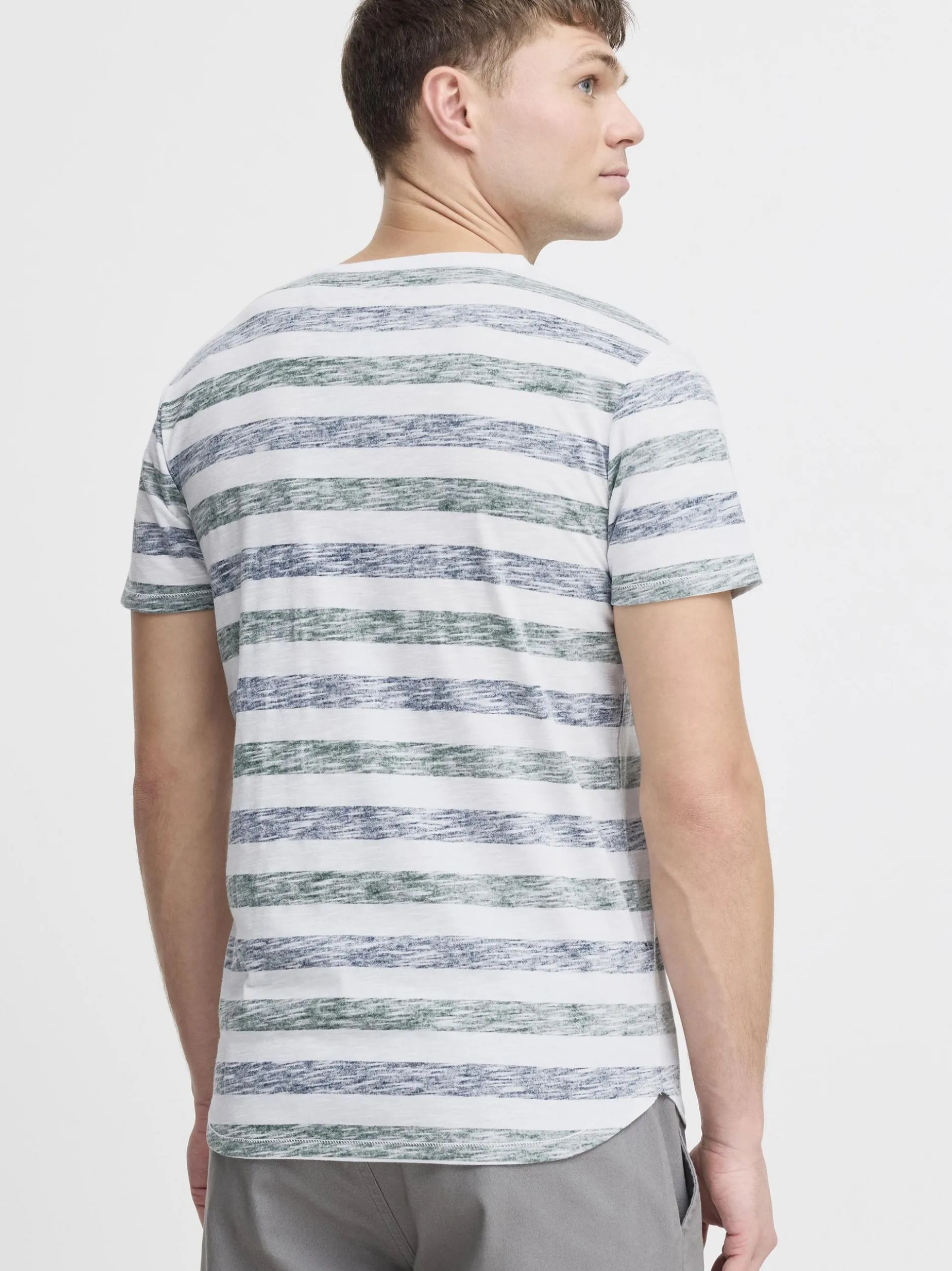 Solid Herren Rundhalsshirt - SDTet in grün