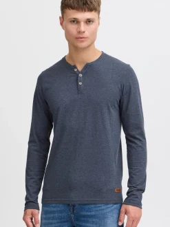 Solid Herren Rundhalsshirt - SDVolko in blau