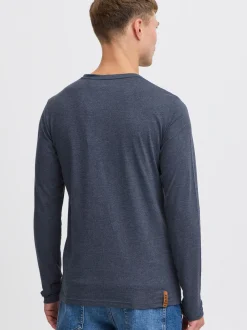 Solid Herren Rundhalsshirt - SDVolko in blau