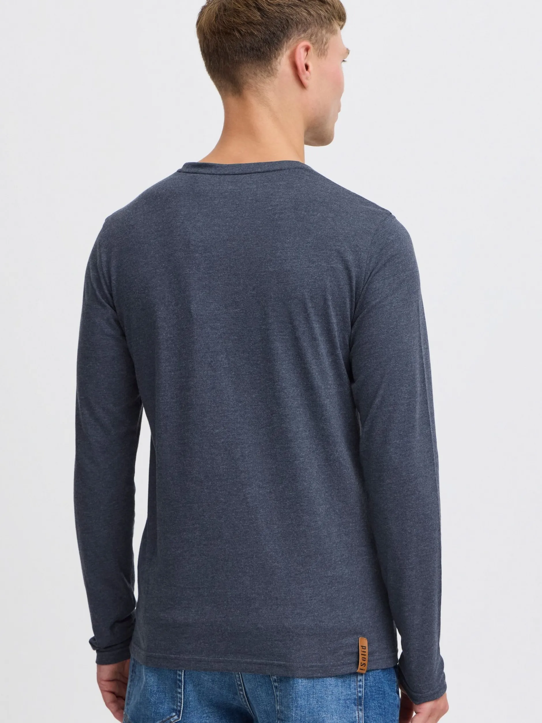 Solid Herren Rundhalsshirt - SDVolko in blau