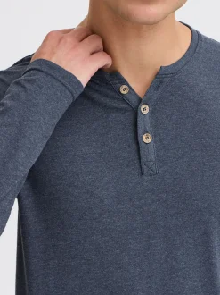 Solid Herren Rundhalsshirt - SDVolko in blau