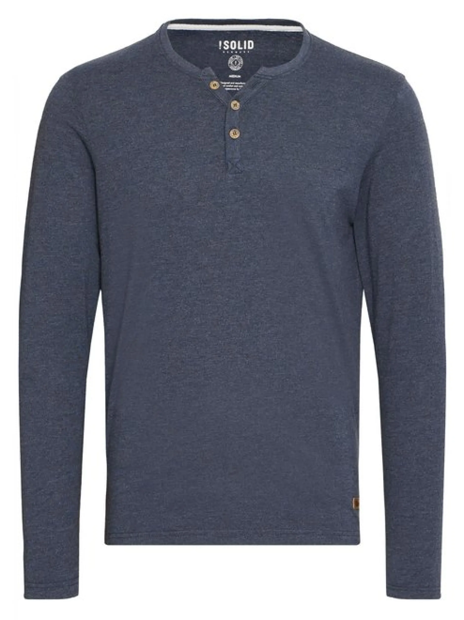 Solid Herren Rundhalsshirt - SDVolko in blau