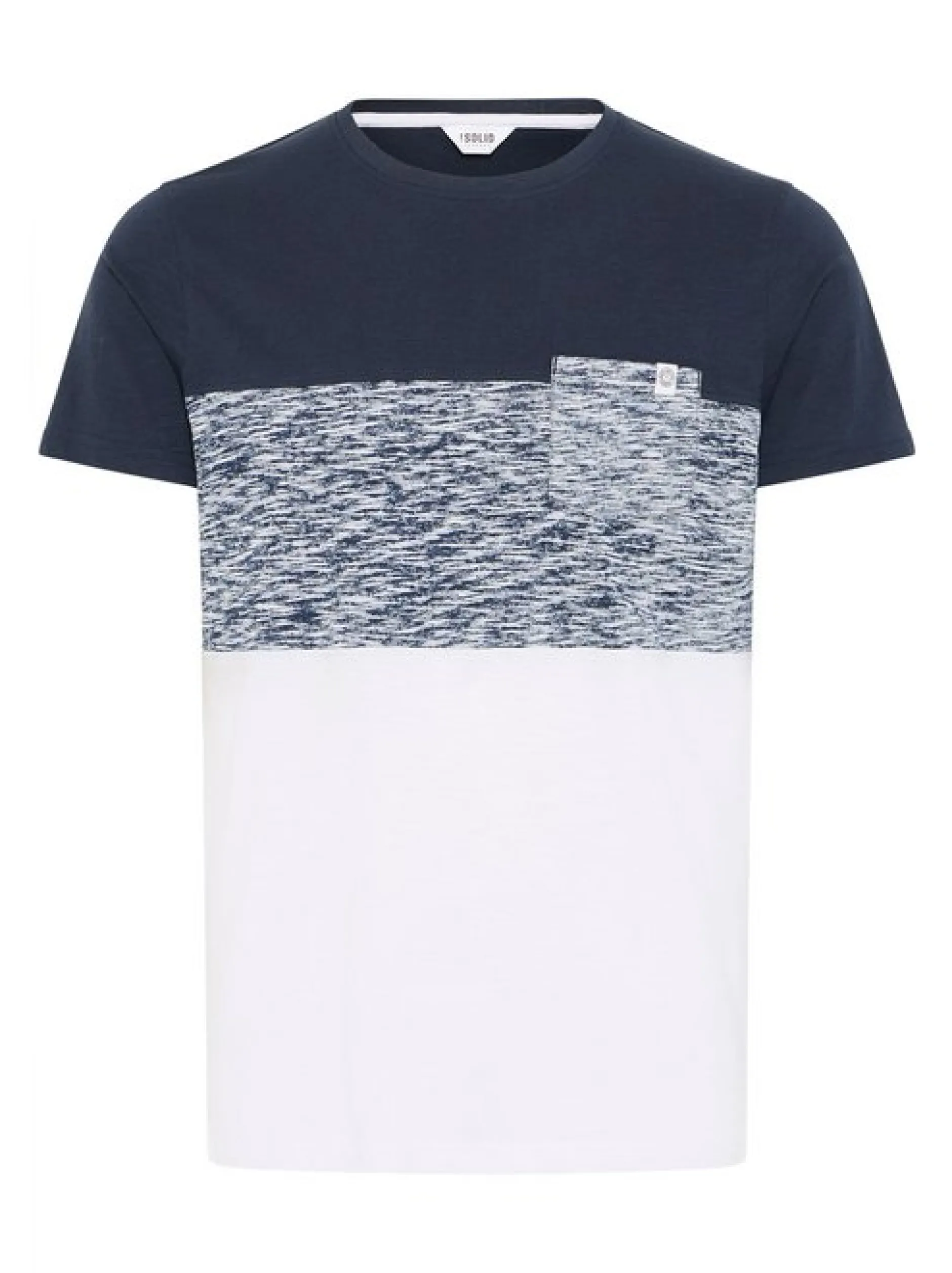 Solid Herren Rundhalsshirt - SDSinor in blau