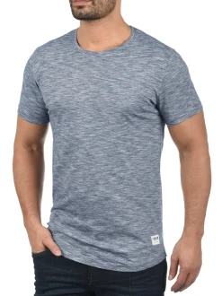 Solid Herren Rundhalsshirt - SDFigos in blau
