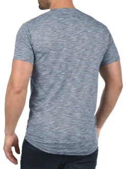 Solid Herren Rundhalsshirt - SDFigos in blau