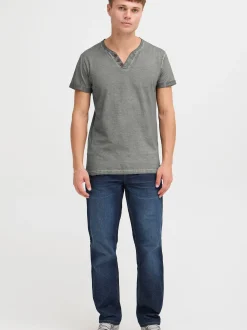 Solid Herren Rundhalsshirt - SDTino in grau