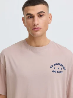 Solid Herren Rundhalsshirt - SDUstance in rosa