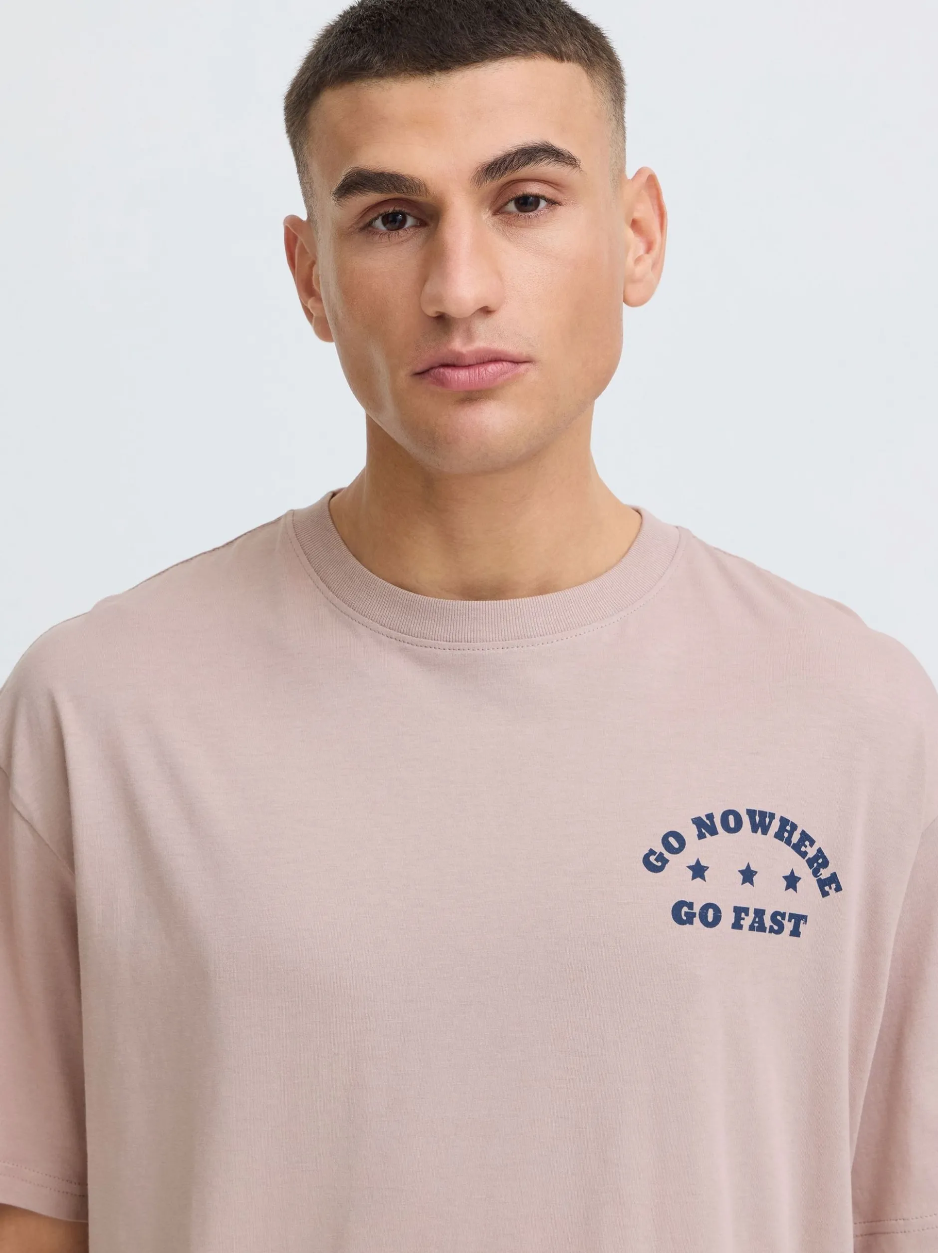Solid Herren Rundhalsshirt - SDUstance in rosa