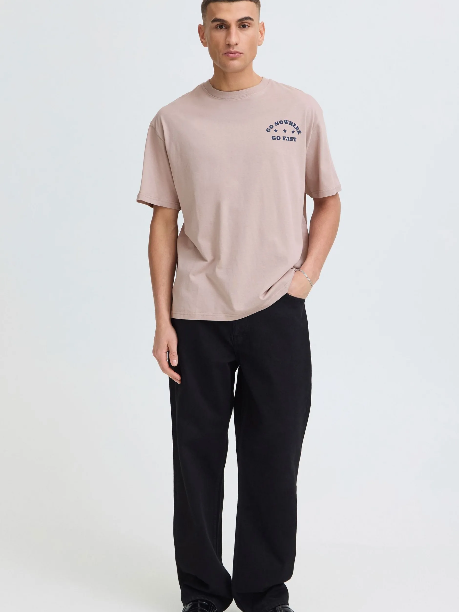 Solid Herren Rundhalsshirt - SDUstance in rosa