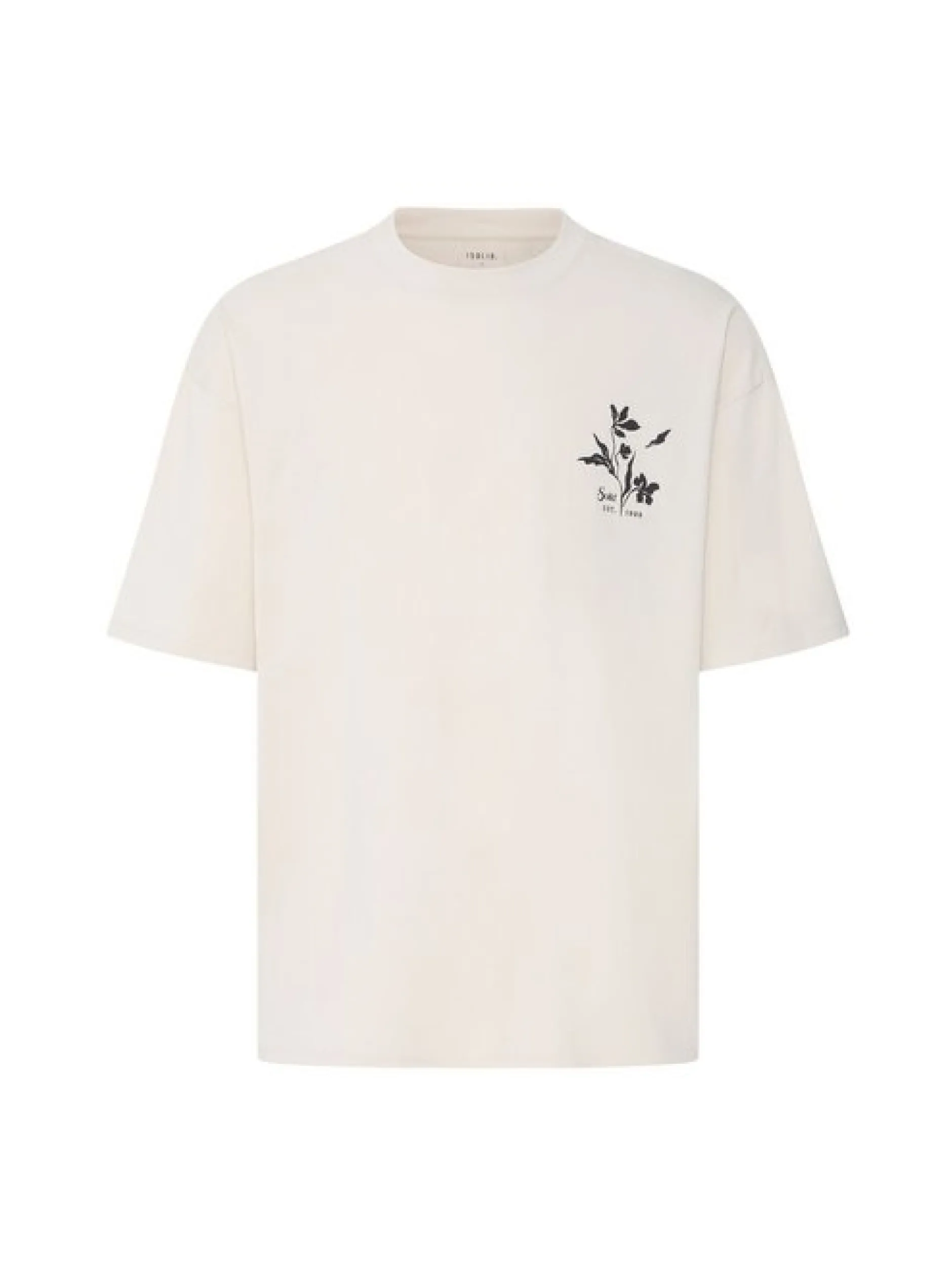 Solid Herren Rundhalsshirt - SDAmon Oversized in beige