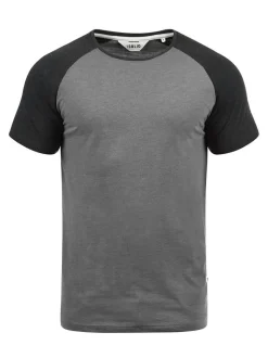Solid Herren Rundhalsshirt - SDBastian in grau