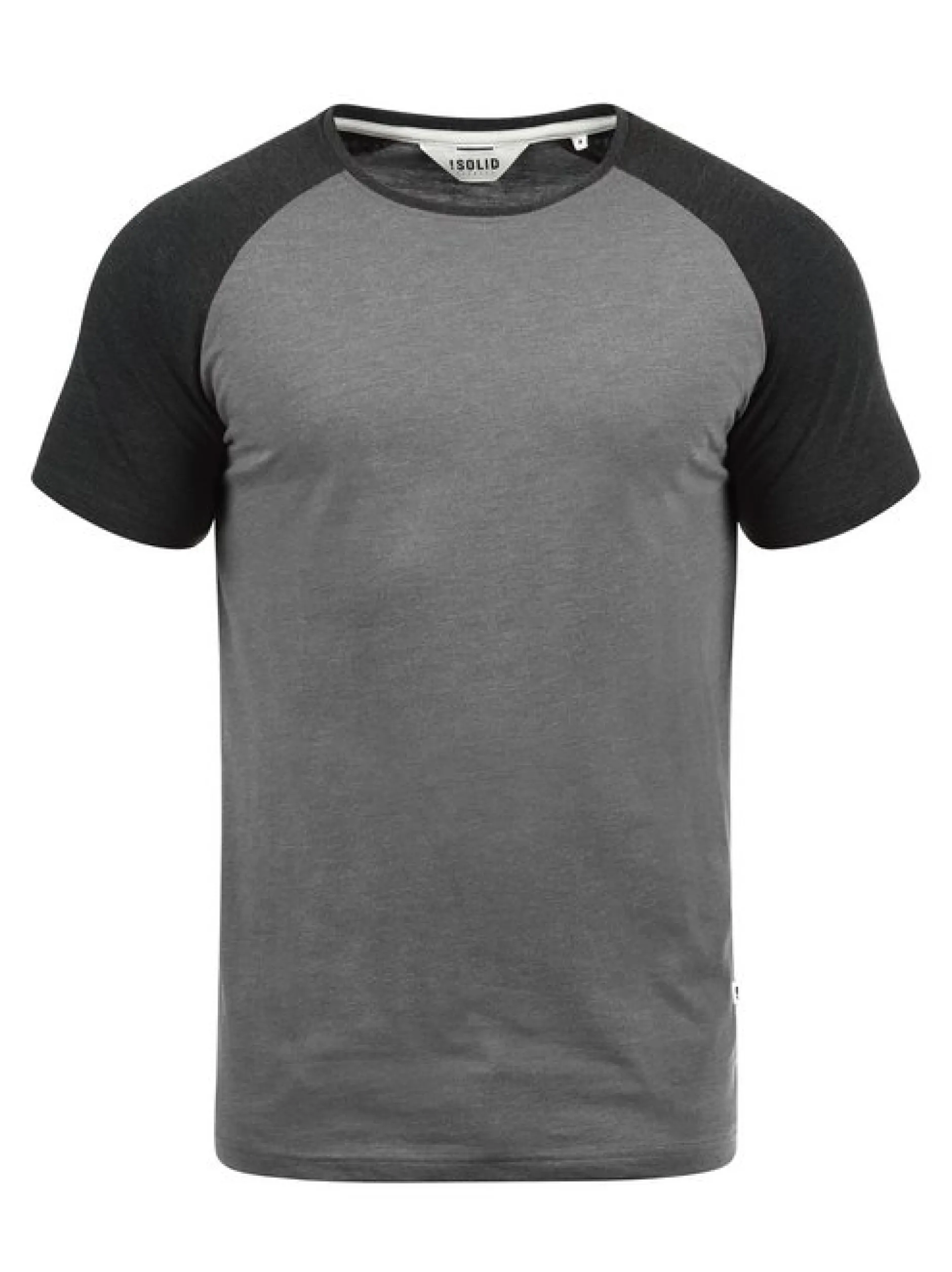 Solid Herren Rundhalsshirt - SDBastian in grau