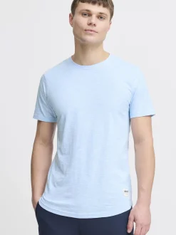 Solid Herren Rundhalsshirt - SDFigos in hellblau