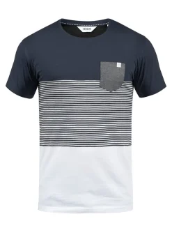 Solid Herren Rundhalsshirt - SDMalte in blau