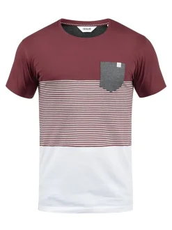 Solid Herren Rundhalsshirt - SDMalte in rot