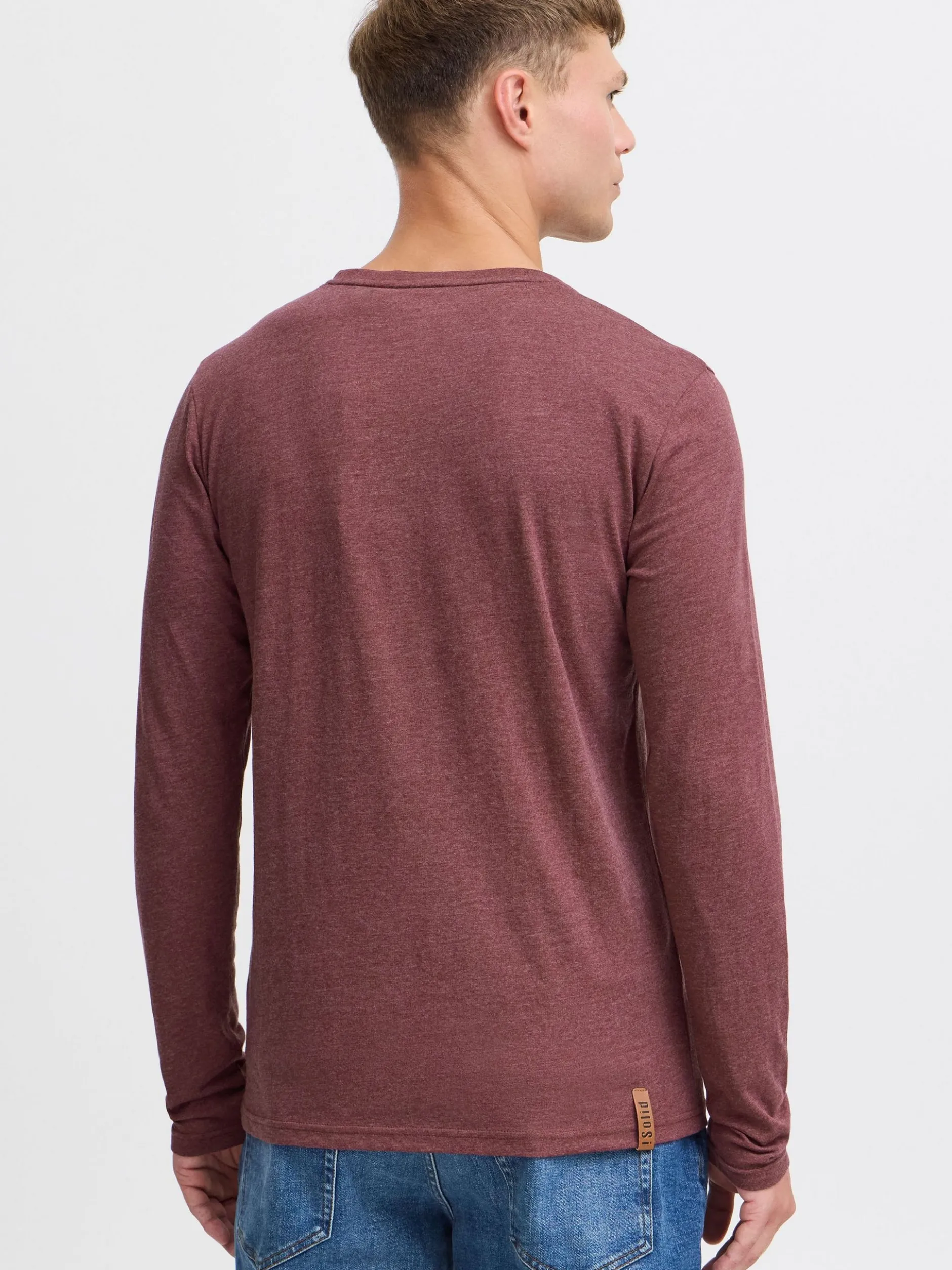 Solid Herren Rundhalsshirt - SDVolko in rot