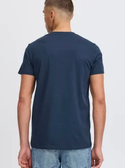 Solid Herren Rundhalsshirt - SDJuan in blau