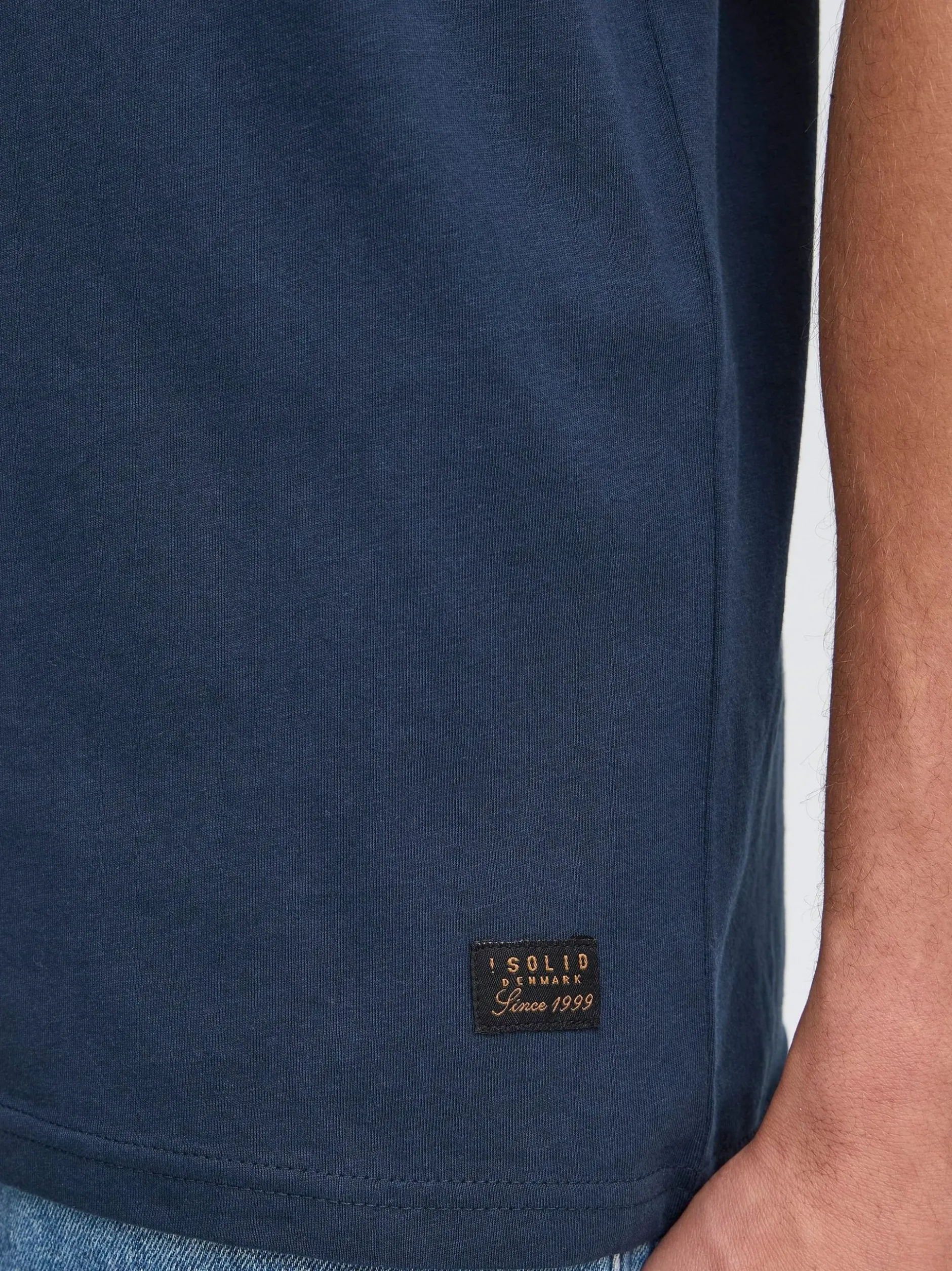 Solid Herren Rundhalsshirt - SDJuan in blau