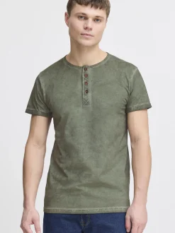 Solid Herren Rundhalsshirt - SDTihn in grün