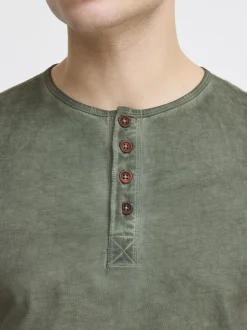 Solid Herren Rundhalsshirt - SDTihn in grün