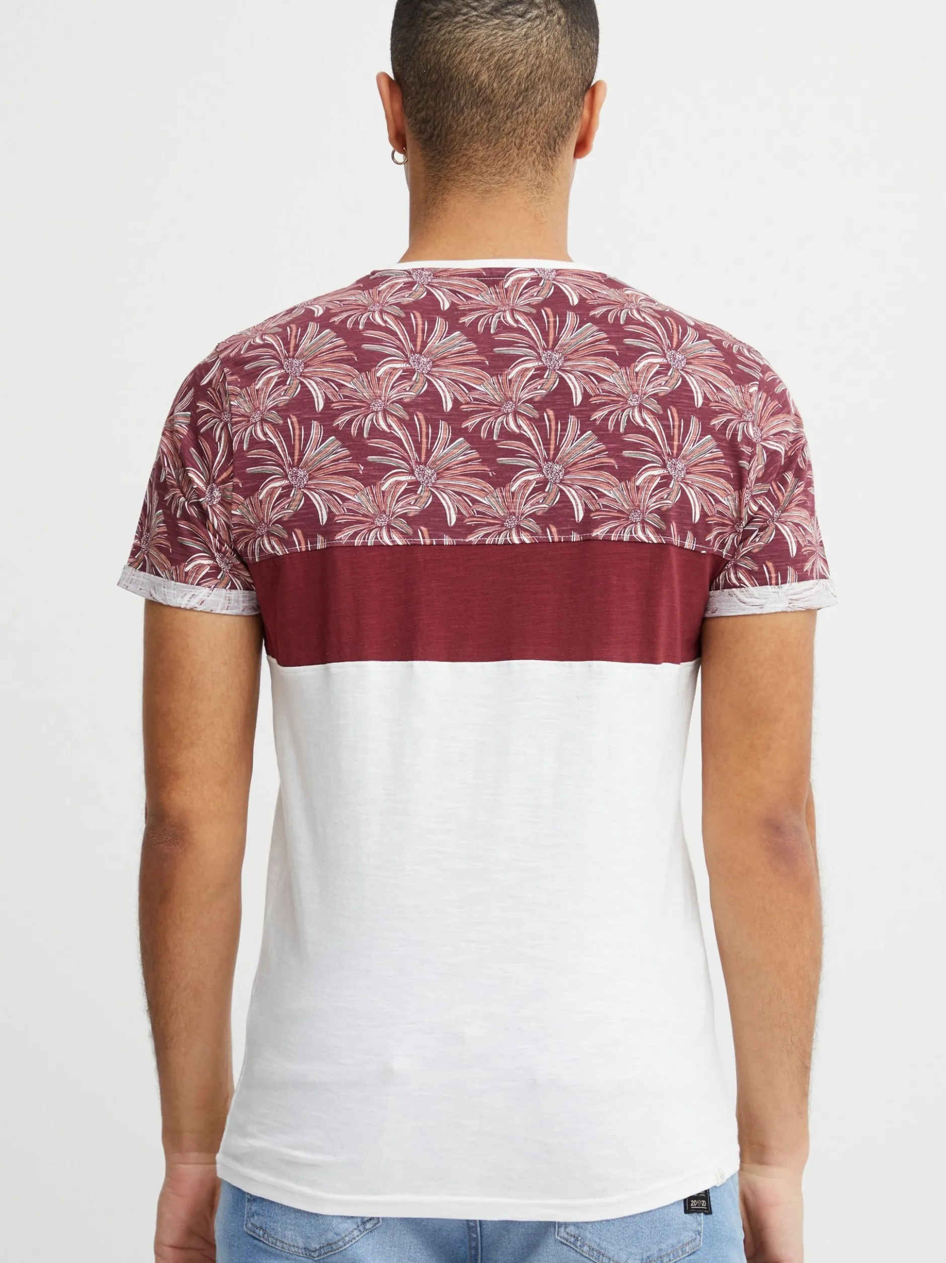 Solid Herren Rundhalsshirt - SDFlorian in rot
