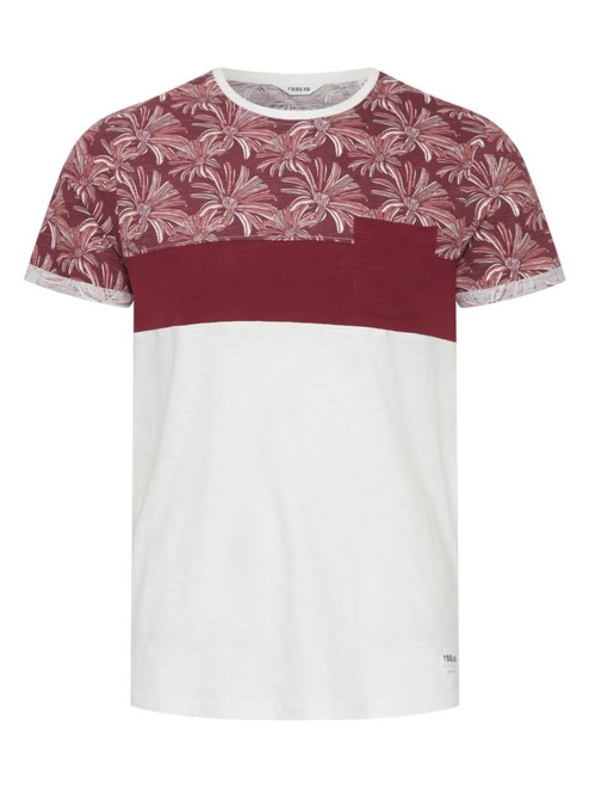 Solid Herren Rundhalsshirt - SDFlorian in rot
