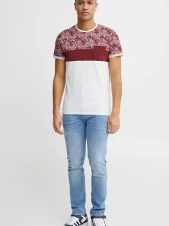 Solid Herren Rundhalsshirt - SDFlorian in rot