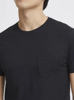 Solid Herren Rundhalsshirt - SDBob in schwarz