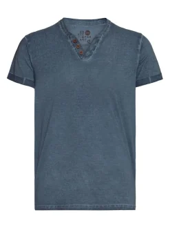 Solid Herren Rundhalsshirt - SDTino in blau