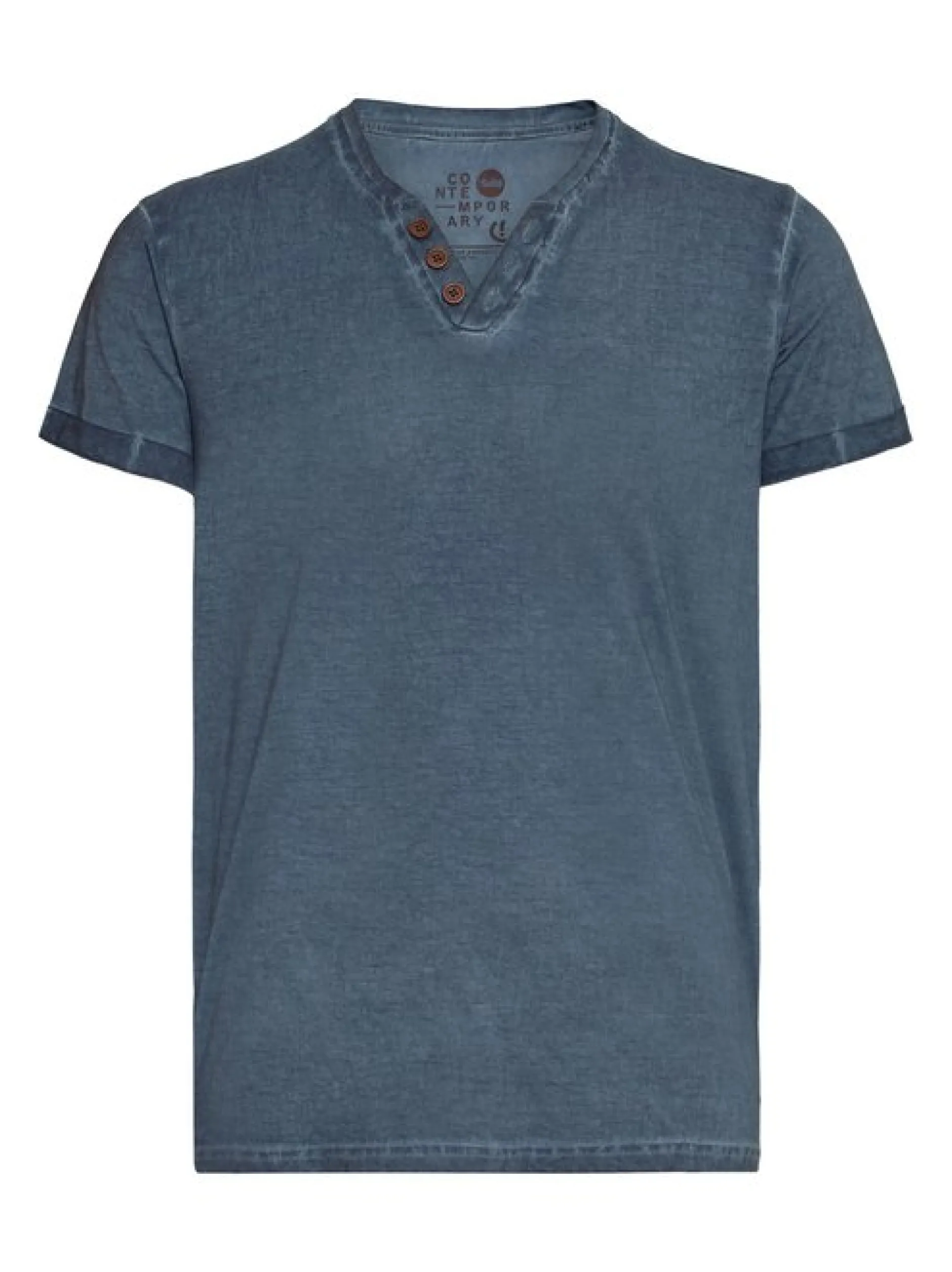 Solid Herren Rundhalsshirt - SDTino in blau