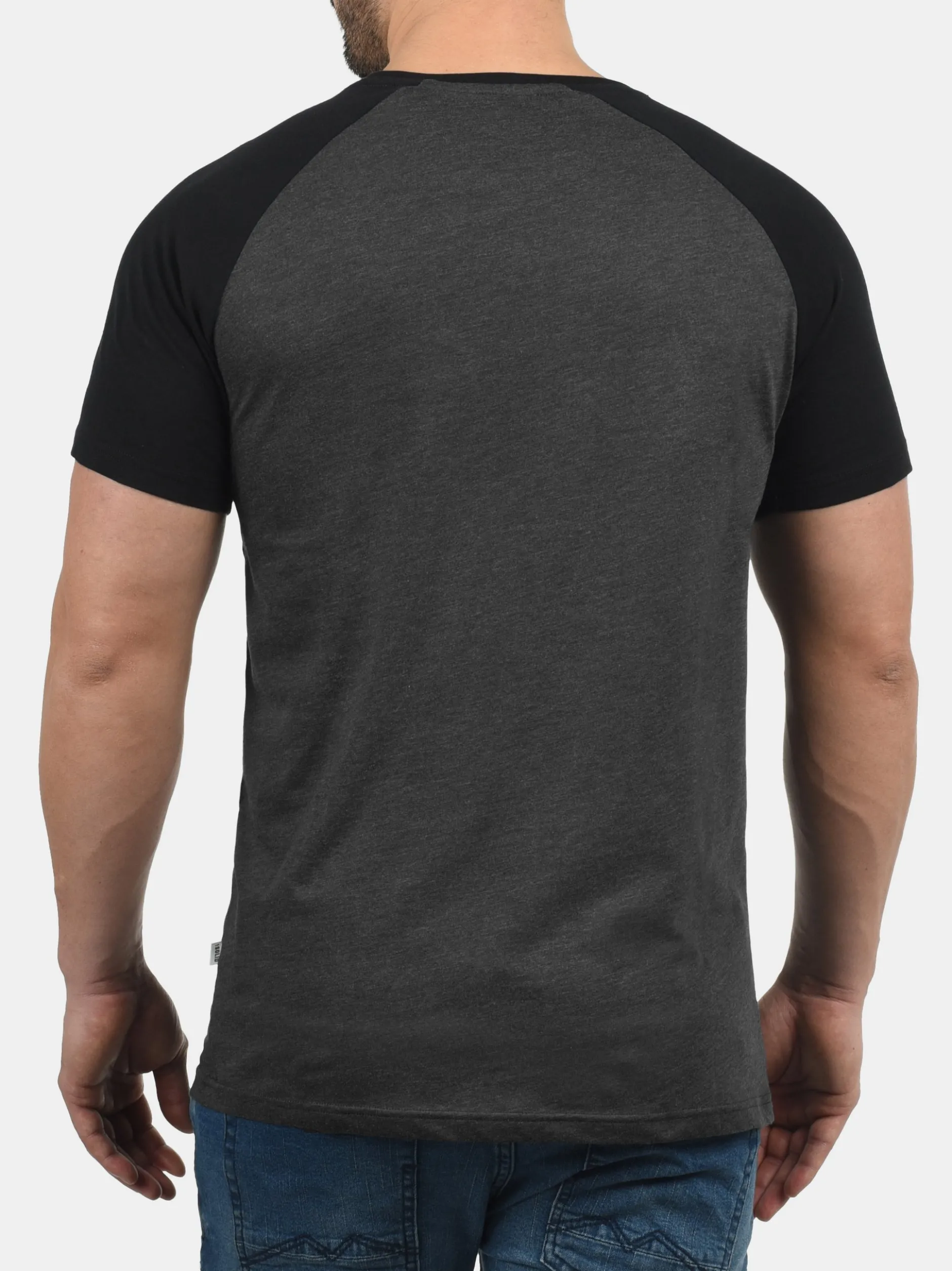 Solid Herren Rundhalsshirt - SDBastian in grau