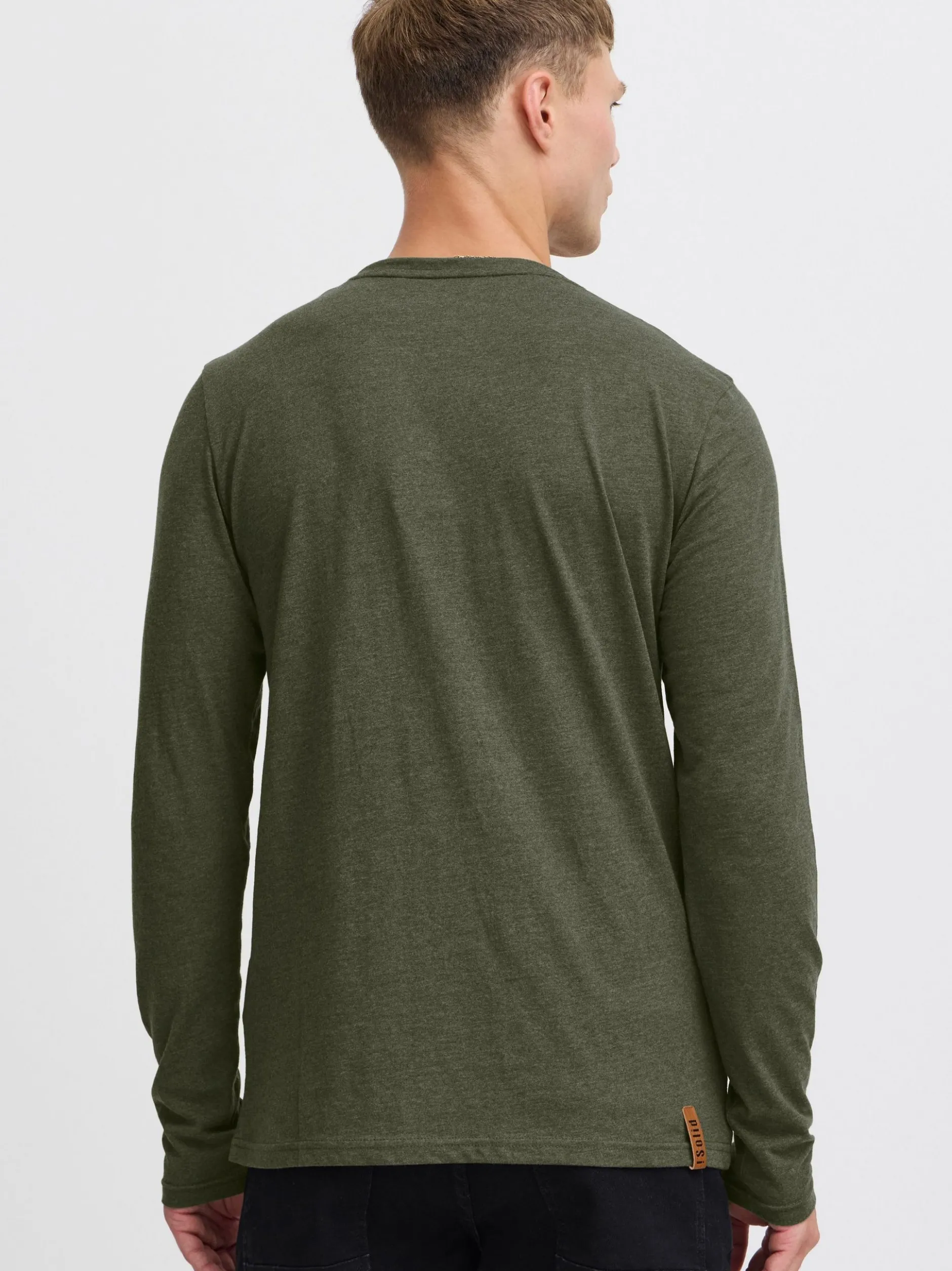 Solid Herren Rundhalsshirt - SDVolko in grün
