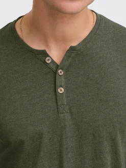 Solid Herren Rundhalsshirt - SDVolko in grün