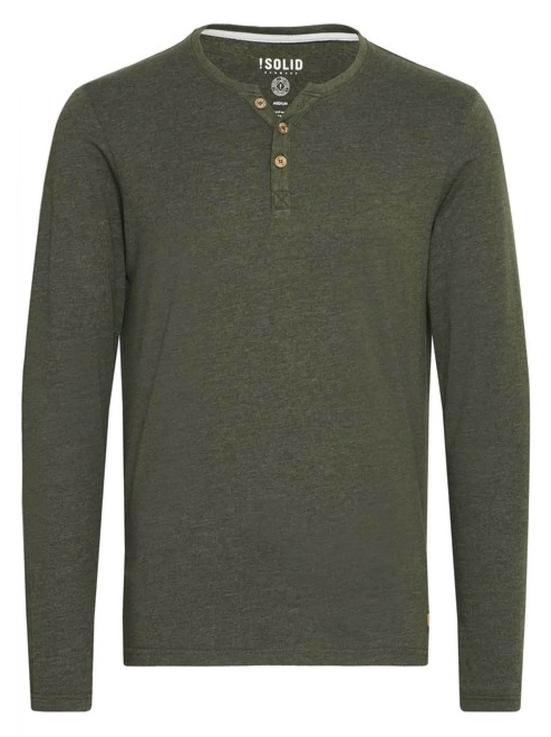 Solid Herren Rundhalsshirt - SDVolko in grün
