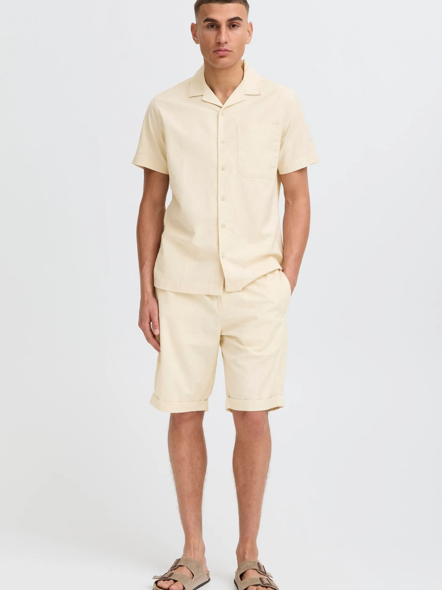 Solid Herren Shorts - SDLinau in beige