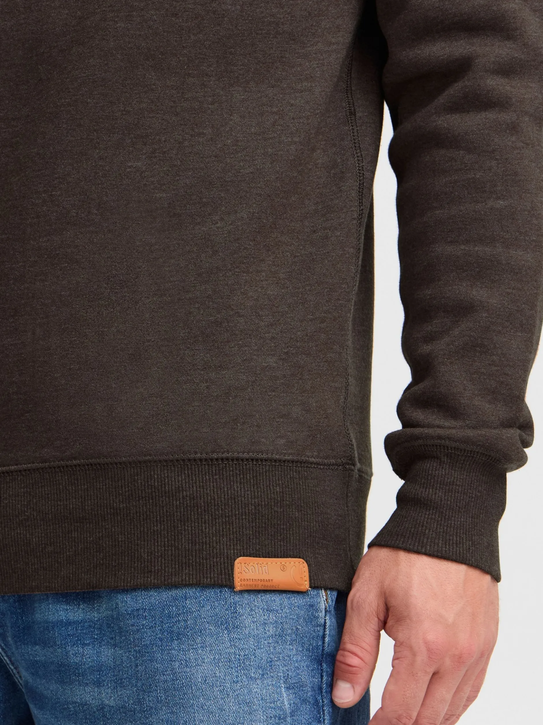 Solid Herren Stehkragenpullover - SDTripTroyer in braun