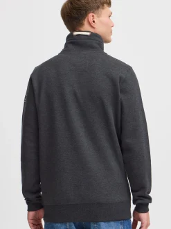 Solid Herren Stehkragenpullover - SDTripTroyer in grau