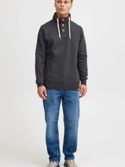 Solid Herren Stehkragenpullover - SDTripTroyer in grau