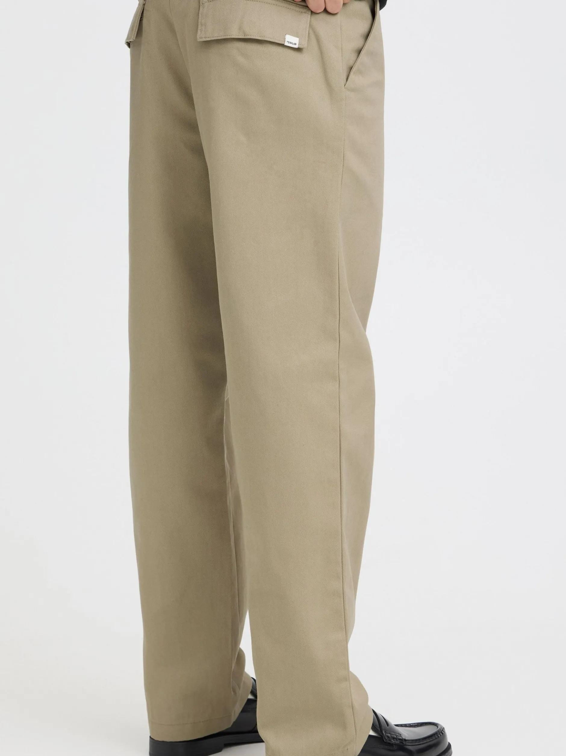 Solid Herren Stoffhose in beige