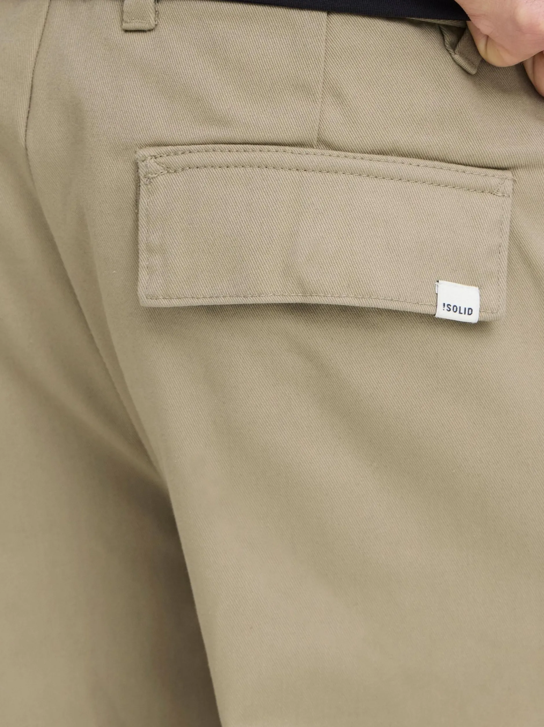 Solid Herren Stoffhose in beige
