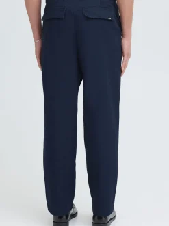 Solid Herren Stoffhose in marine