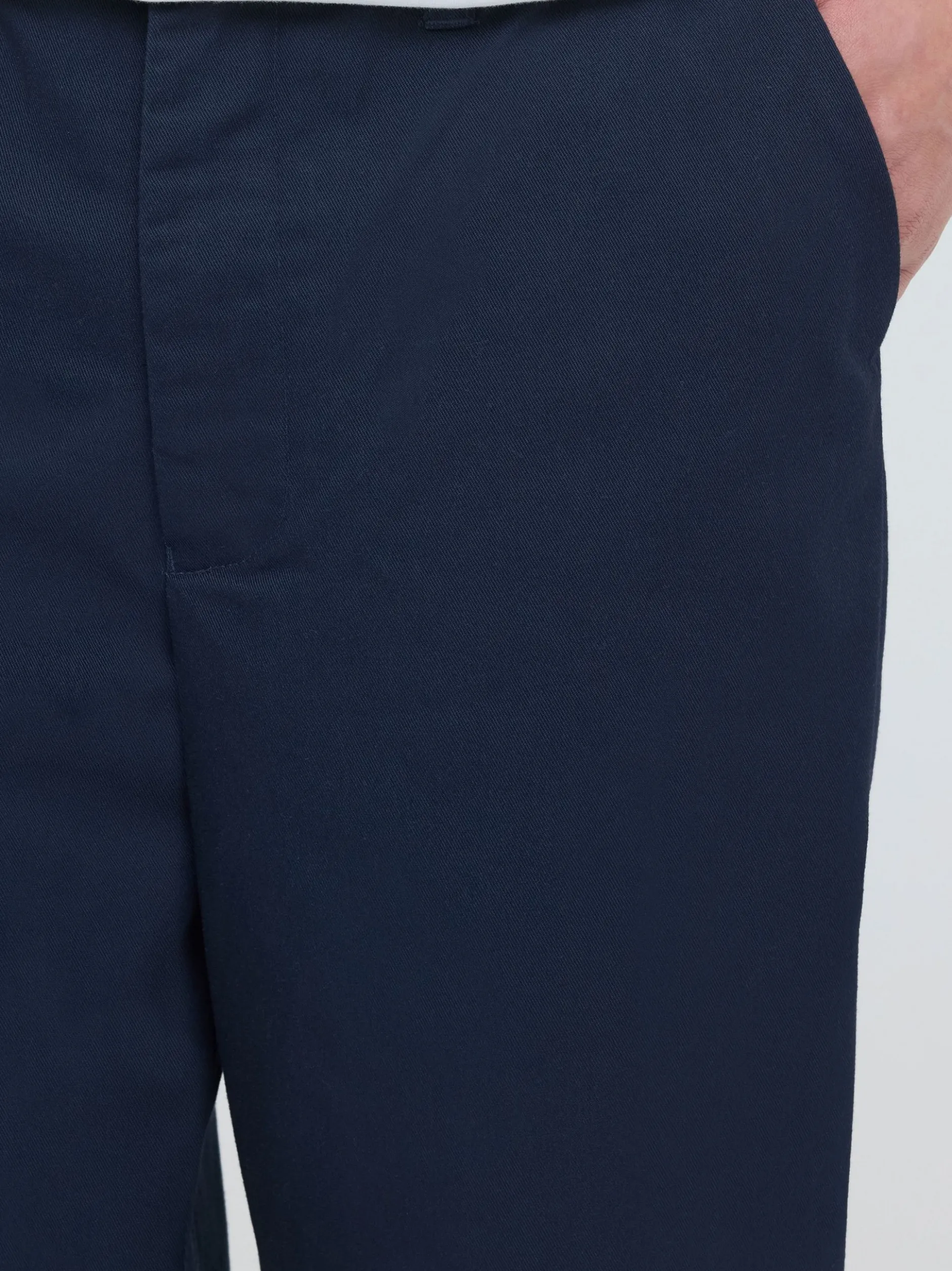 Solid Herren Stoffhose in marine
