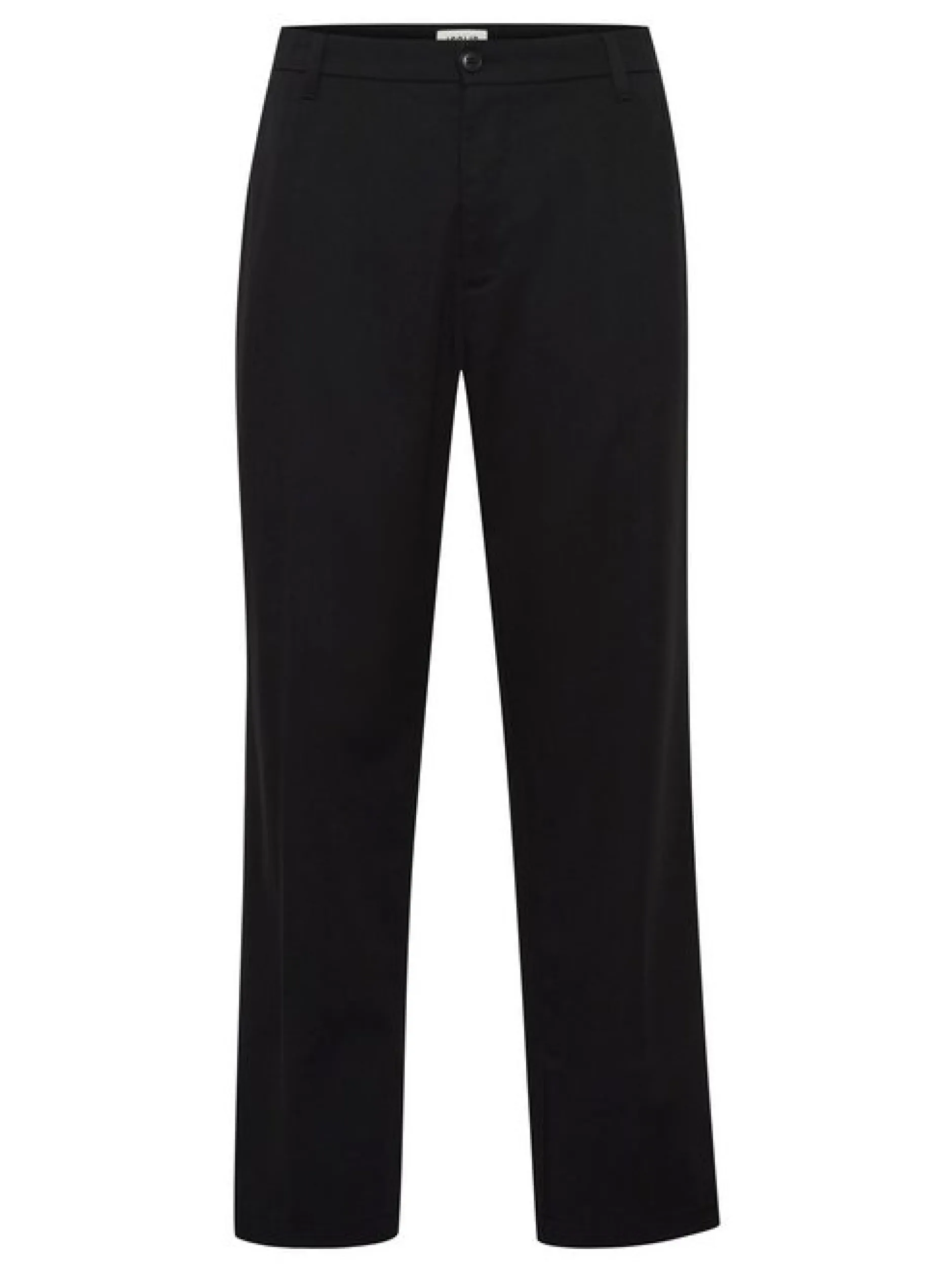 Solid Herren Stoffhose in schwarz
