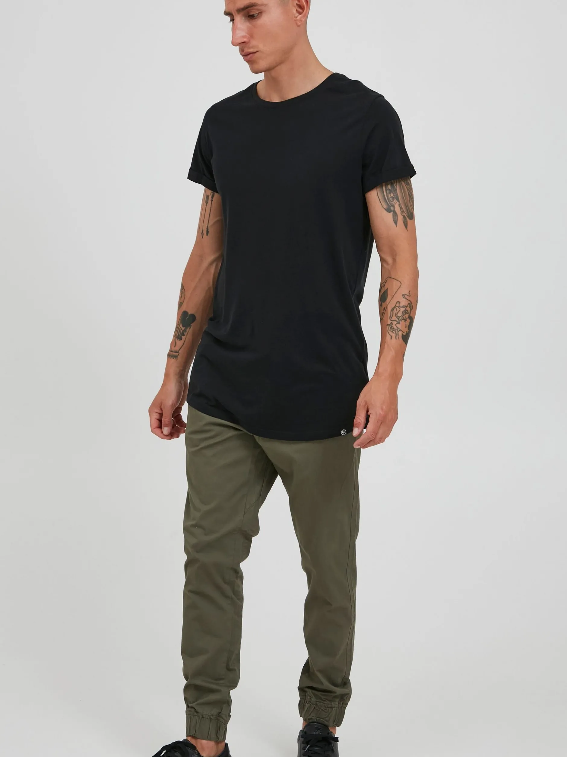 Solid Herren Stoffhose - SDSlim-Truc in oliv