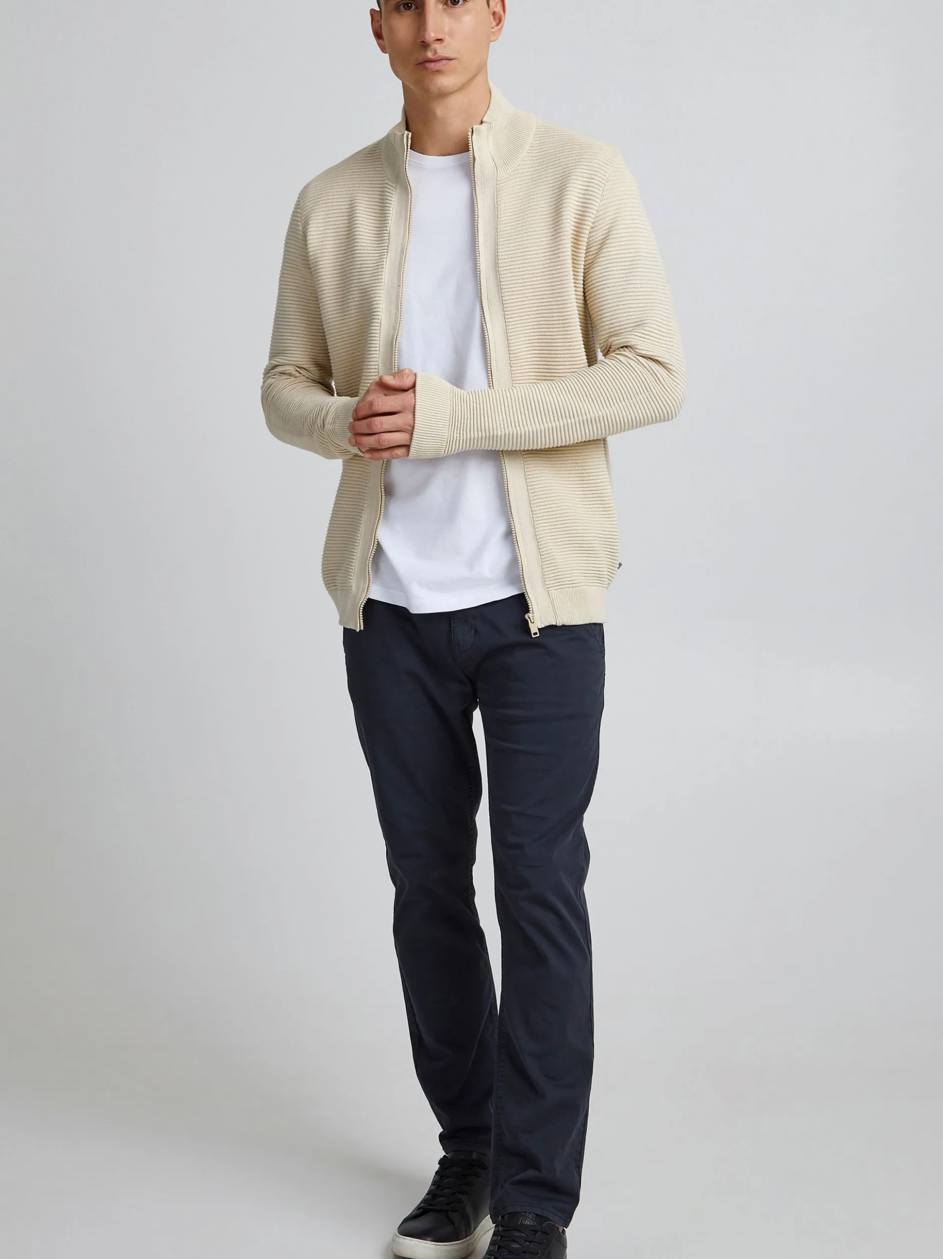 Solid Herren Strickjacke - SDNicklas in beige
