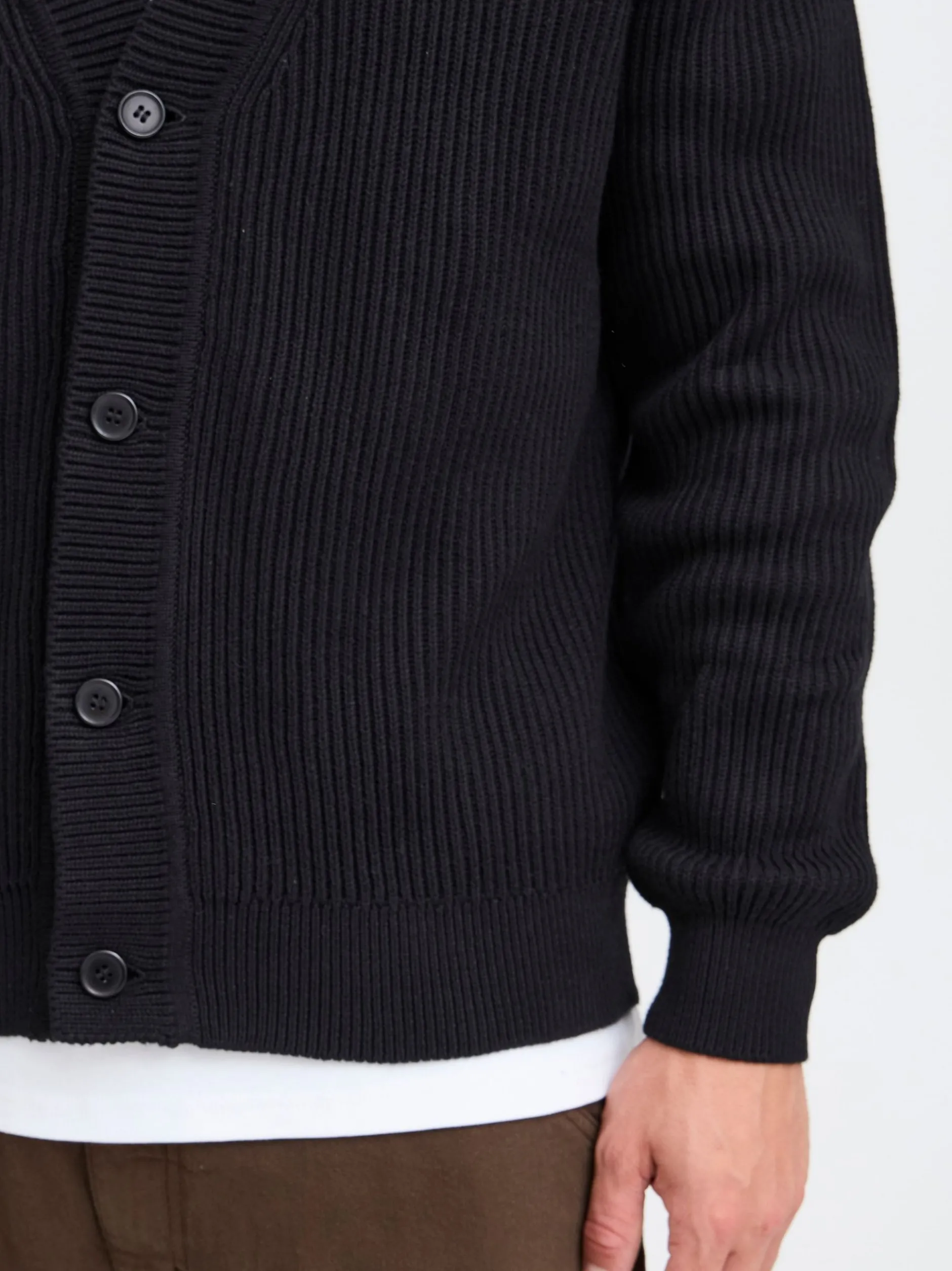 Solid Herren Strickjacke - SDNalli in schwarz