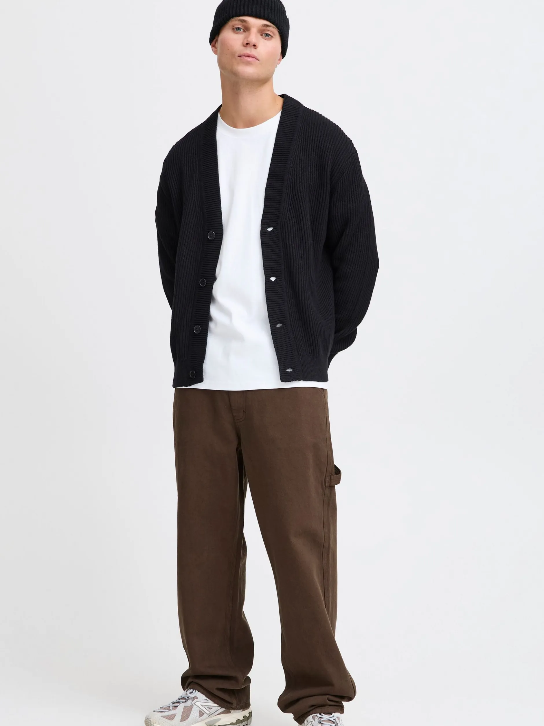 Solid Herren Strickjacke - SDNalli in schwarz